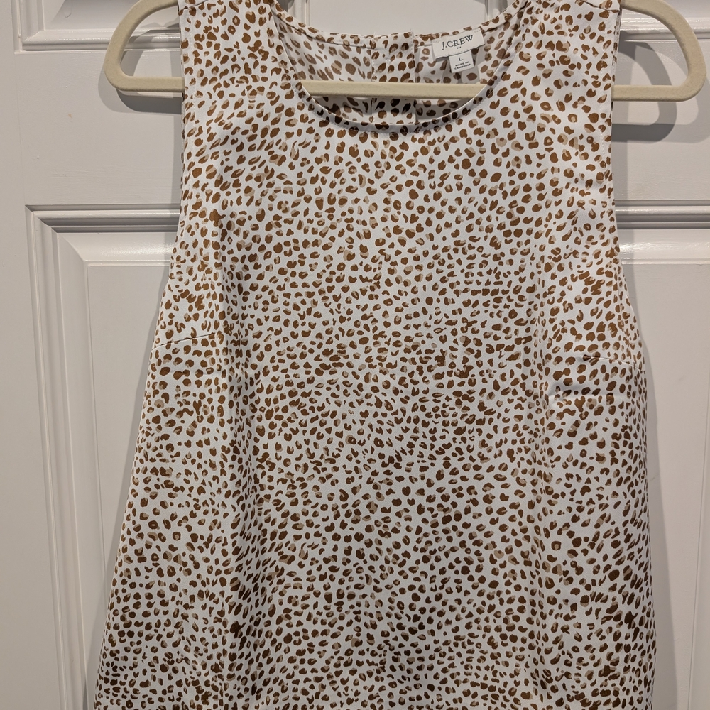 J. Crew Women's Spotted Tank Top - Brown and White